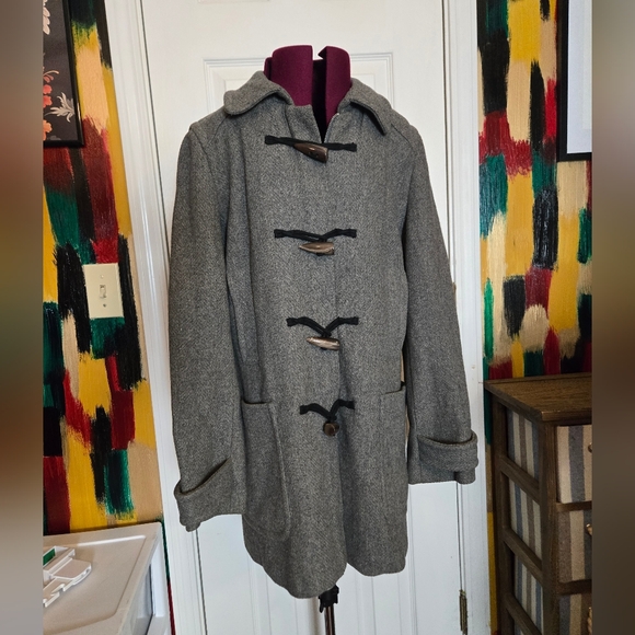 Banana Republic Jackets & Blazers - Banana Republic Gray Wool Blend Zip Up Collar Jacket Medium